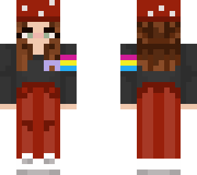 mushroom girl buckethat brownhair pan support
