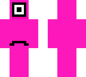 pink soldier (square) from squid game.