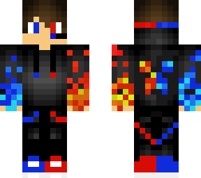 red blue fire
