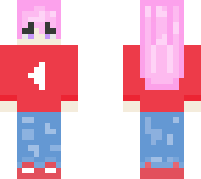 a pink hair girl that is wearing a youtube t-shirt