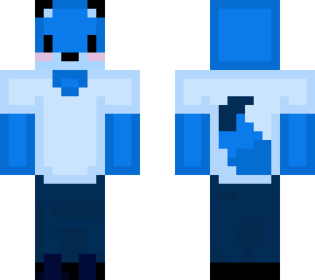 blue fox in t-shirt