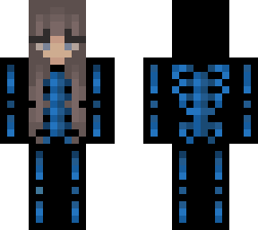 blue skeleton girl