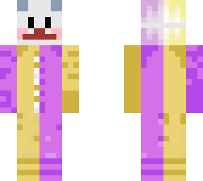 clown purple/yellow