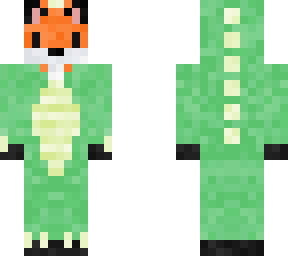 fox in dino onesie