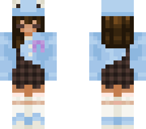 girl with cancer suport ribbon blue costume for an event