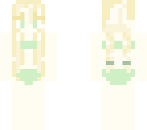 green, blonde, bikini