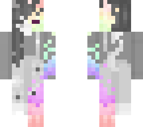 greyscale with rainbow zombie