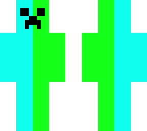 half green half blue