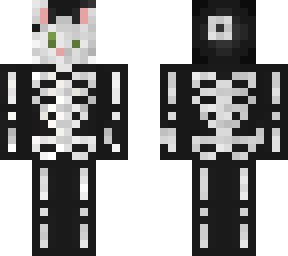 my cat in a skeleton onzie for halloween