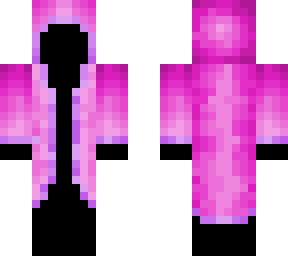 mysterious pink cloaked figure