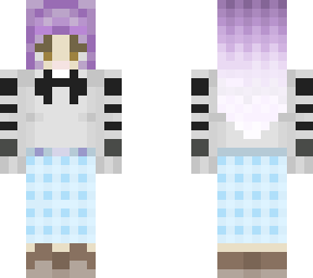 purple hair and aesthetic pants