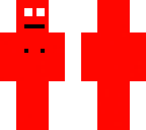 red with face and black nippples