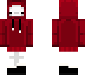 white axolotl with red hoodie