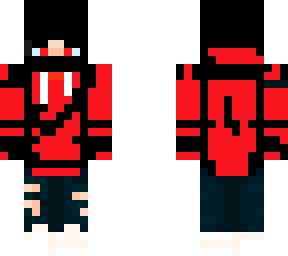 anime skin blue hoodie remake