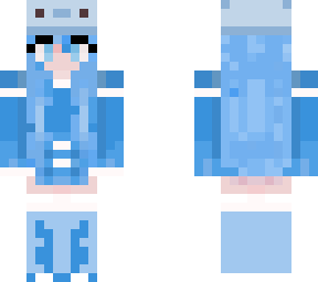 blue axolotl girl