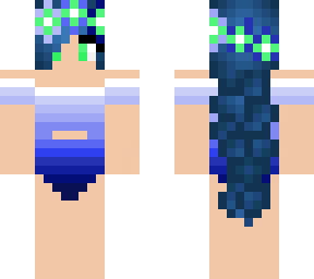 blue girl's 1 piece swim suit