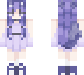 blue wolf girl skin not my skin just added the ears and taliles