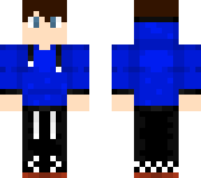 boy with blue hoodie checkered vans