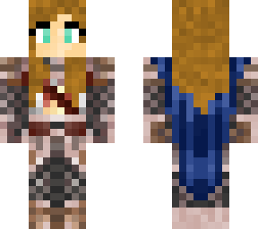 girl knight with blue cape