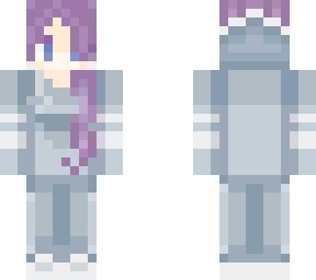 girl with blue hoodie suit