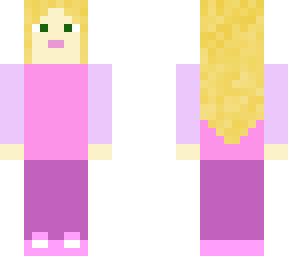 girl with purple and pink clothes