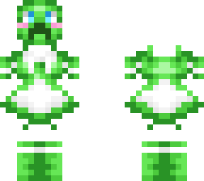 ob - green maid dress w/ cute creeper mask v2