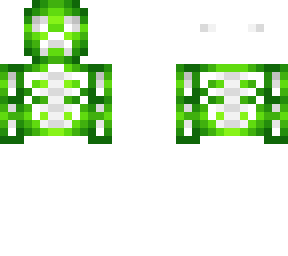 ob - green skeleton top w/ creeper mask