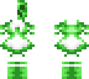 ob - spooky green maid dress w/ creeper mask