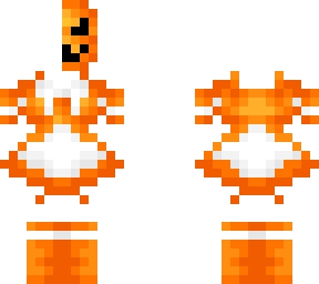 ob - spooky orange maid dress w/ pumpkin mask