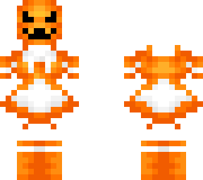 ob - spooky orange maid dress w/ pumpkin mask v2