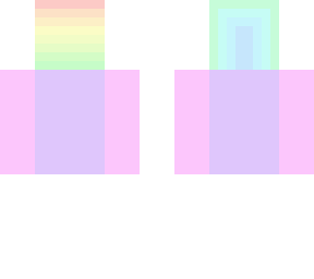 pastel rainbow head.
