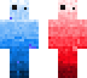 pixelated gradient blue&red skin