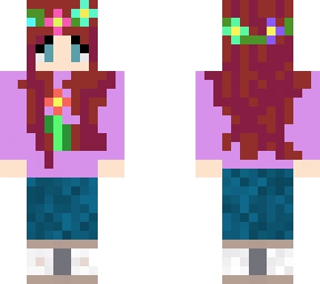 purple flower sweater