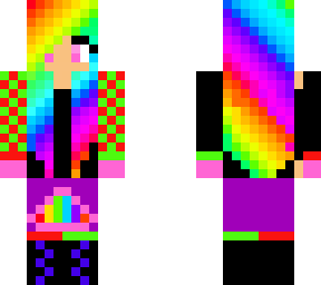 rainbow girl with headphone