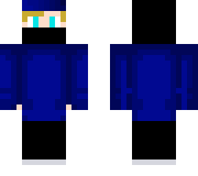 skin thyhard azul con capucha