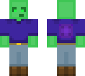 slime in purple shirt