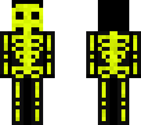 yellow neon skeleton