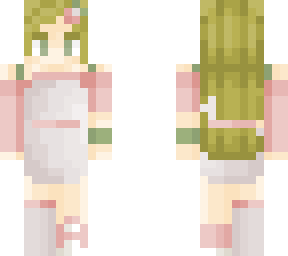 blonde girl in pink clothes