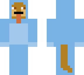blue onesie brown dog