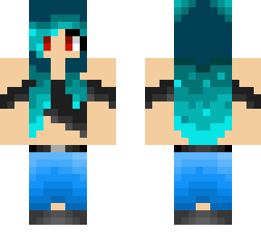 cyan hair girl