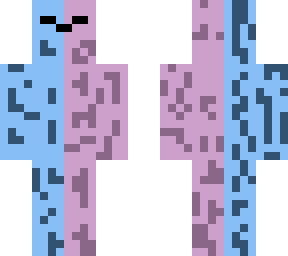 half blue half purple 'enderman'