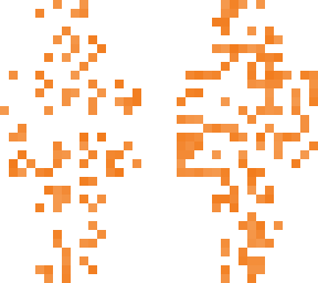 orange pixel man
