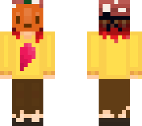 pumpkin mask - matching simple girl skin