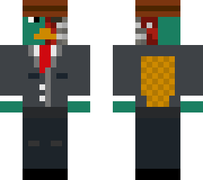 spooky agent p with a suit