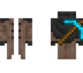 winter coat with pickaxe on the back