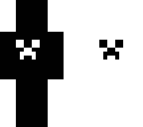 balck and white creeper (pixel art)