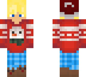 blonde christmas boy