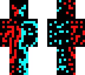 blue and red