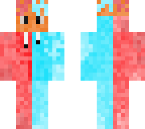 blue and red man