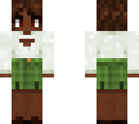 girl in green gingham skirt